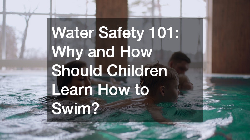 teaching a child how to swim